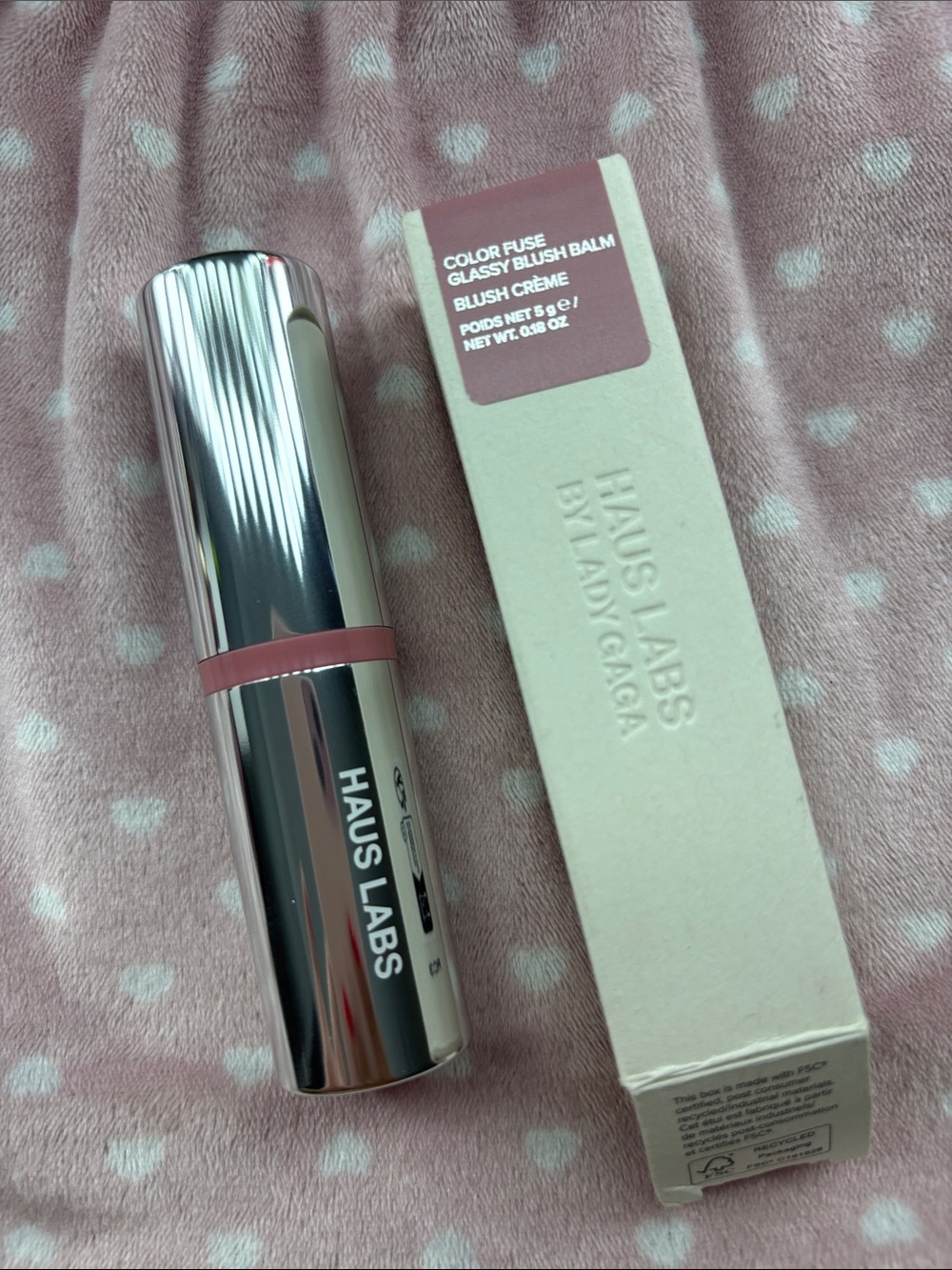 Haus Labs By Lady Gaga Color Fuse Glassy Blush Balm - Dusty Rose Pink